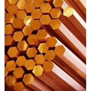 Шестигранник бронзовый полутвердый г/к БрАЖН10-4-4 6,5 мм ГОСТ 1628-2019