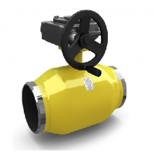 Кран шаровой стальной Ст20 LD КШ.Ц.П.Р Ду150 Ру25 приварной с редуктором