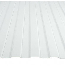 Профнастил стальной арочный односторонний волна с полиэстеровым покрытием гладкий белый Н112ПГ 1х112х750х807 мм