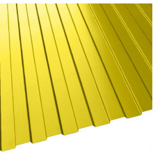 Профнастил стальной арочный односторонний волна с полиэстеровым покрытием гладкий цинково-желтый Н112ПГ 1,2х112х750х807 мм
