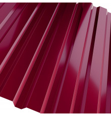 Профнастил стальной арочный односторонний волна с полиэстеровым покрытием гладкий красное вино Н112ПГ 1х112х750х807 мм