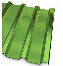 Профнастил стальной арочный односторонний волна с полиэстеровым покрытием гладкий лиственно-зеленый Н112ПГ 1,2х112х750х807 мм