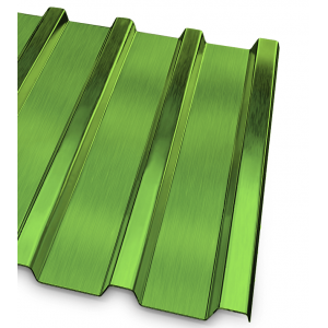 Профнастил стальной арочный односторонний волна с полиэстеровым покрытием гладкий лиственно-зеленый Н112ПГ 1,2х112х750х807 мм