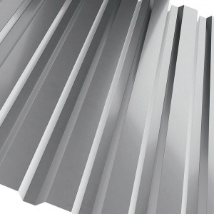 Профнастил стальной арочный односторонний волна с полиэстеровым покрытием гладкий мышино-серый Н112ПГ 1,2х112х750х807 мм