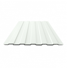 Профнастил стальной арочный односторонний волна с полиэстеровым покрытием гладкий сигнальный белый Н112ПГ 1х112х750х807 мм