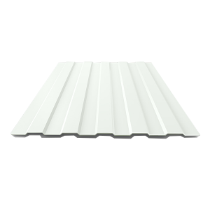 Профнастил стальной арочный односторонний волна с полиэстеровым покрытием гладкий сигнальный белый Н112ПГ 1х112х750х807 мм