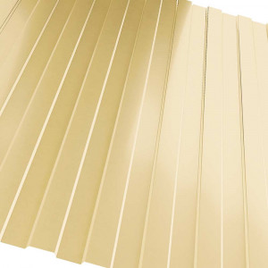 Профнастил стальной арочный односторонний волна с полиэстеровым покрытием гладкий светлая слоновая кость Н112ПГ 1,2х112х750х807 мм