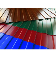 Профнастил стальной кровельный НК21 0,2х1120х1250 мм ГОСТ 24045-2016 двухсторонний RAL 3005