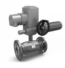 Кран шаровой стальной Ст20 LD КШ.Ц.Ф.Э Ду350 Ру16 фланцевый, эл/п