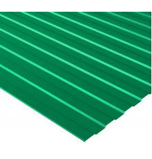 Профнастил стальной кровельный односторонний волна гладкий мятно-зеленый ПК20 1,2х20х1051 мм