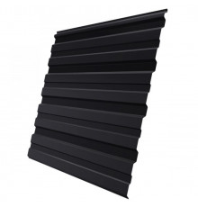 Профнастил стальной кровельный односторонний волна гладкий сигнальный черный ПК20 1,2х20х600 мм